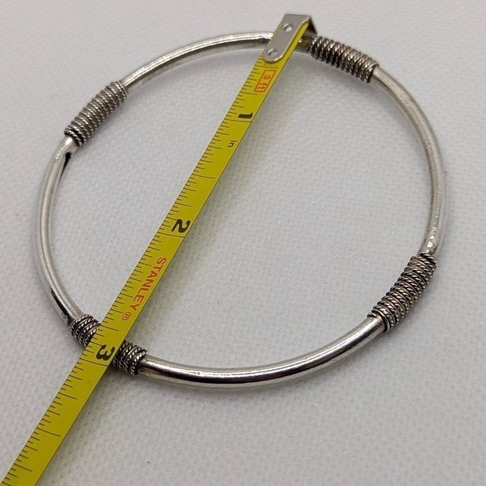 Silver Bangle Bracelet - Picture 3 of 3